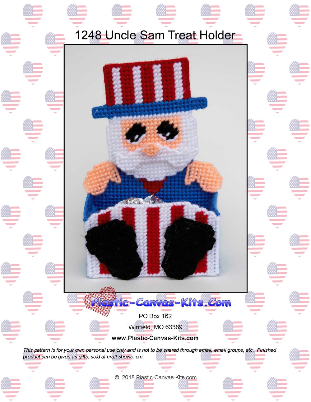 Patriotic Uncle Sam Treat Holder
