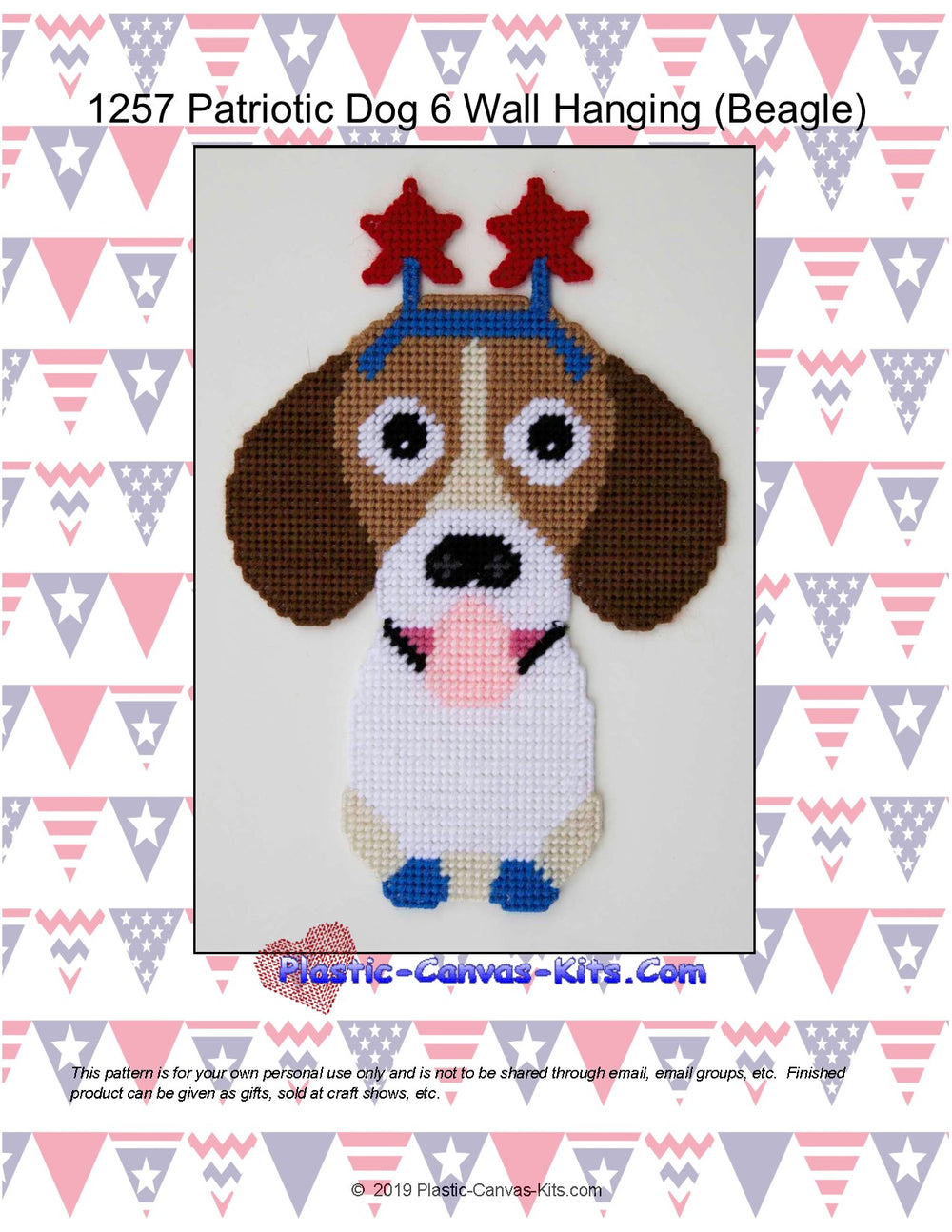 Patriotic Dog 6 Wall Hanging