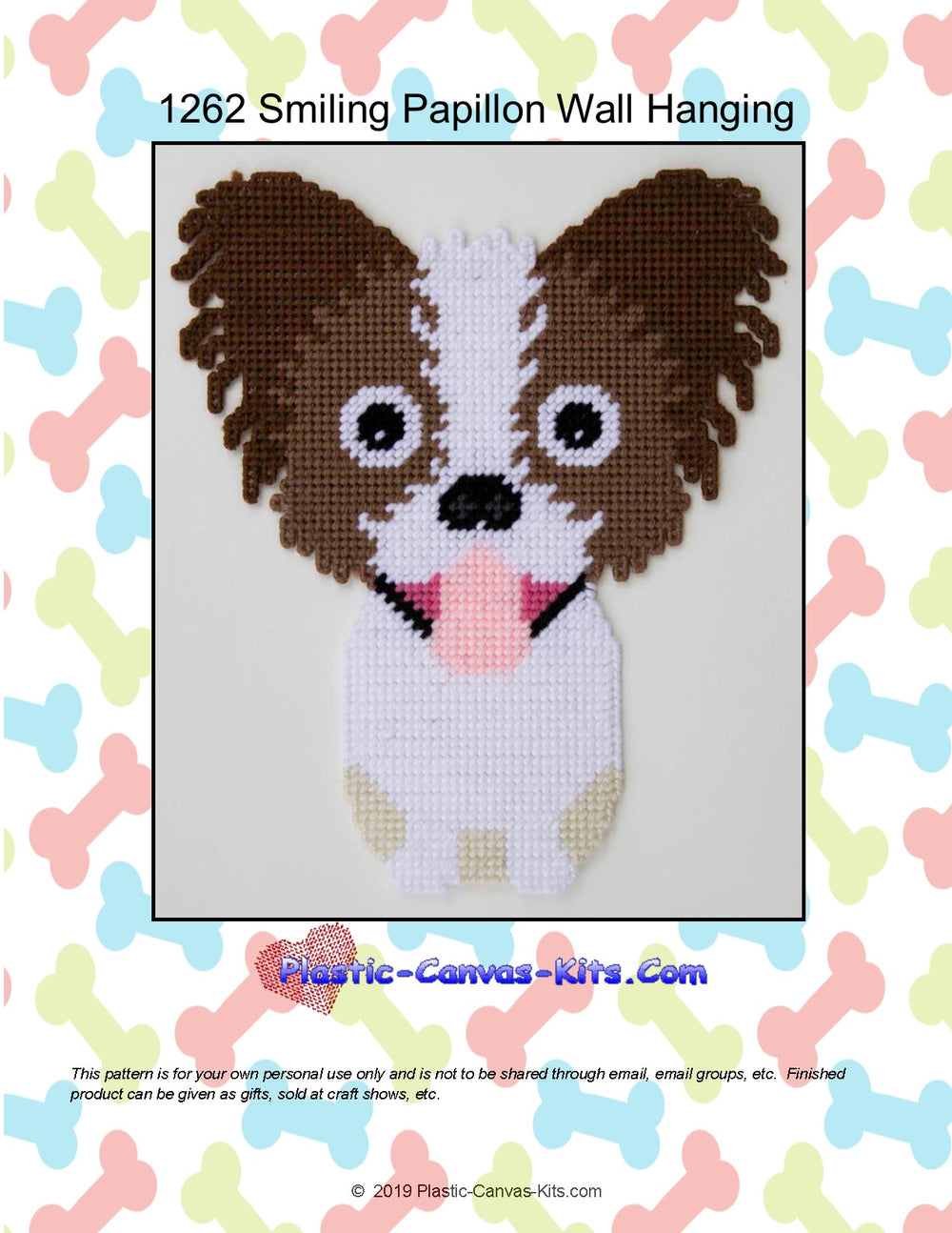 Smiling Papillon Wall Hanging