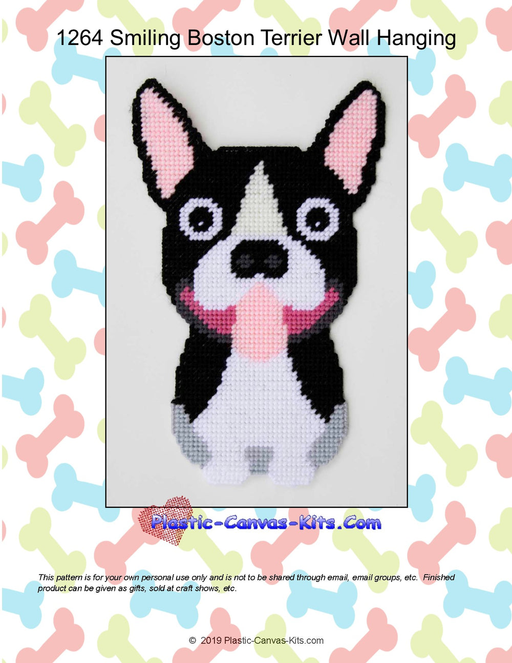 Smiling Boston Terrier Wall Hanging
