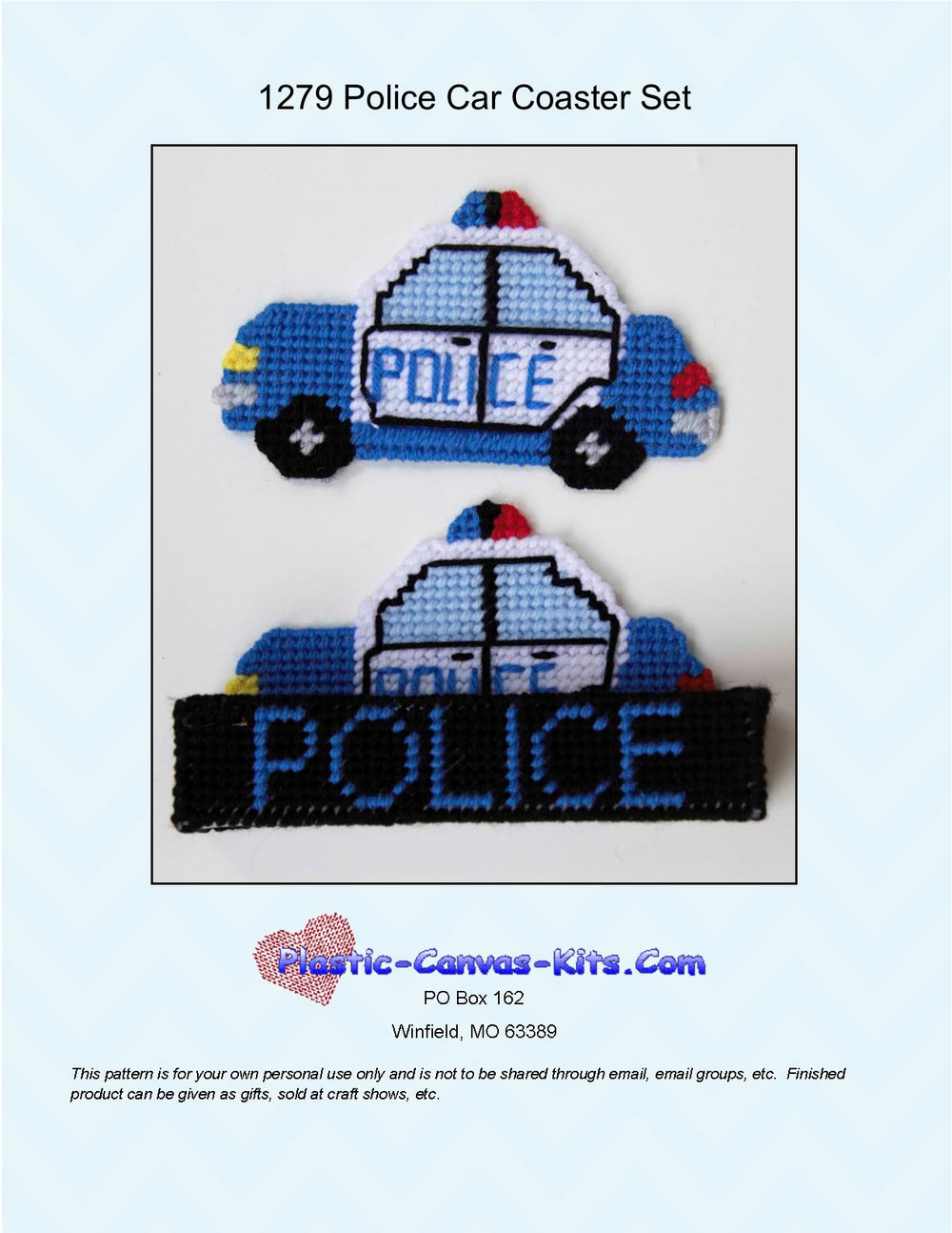 Police Car Coaster Set