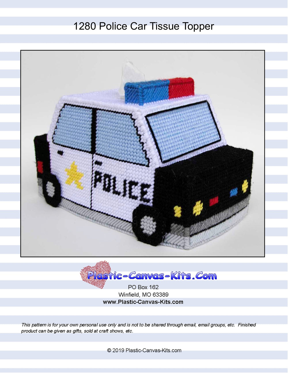 Police Car Tissue Topper