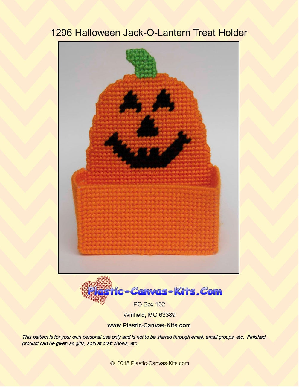 Halloween Jack-O-Lantern Treat Holder