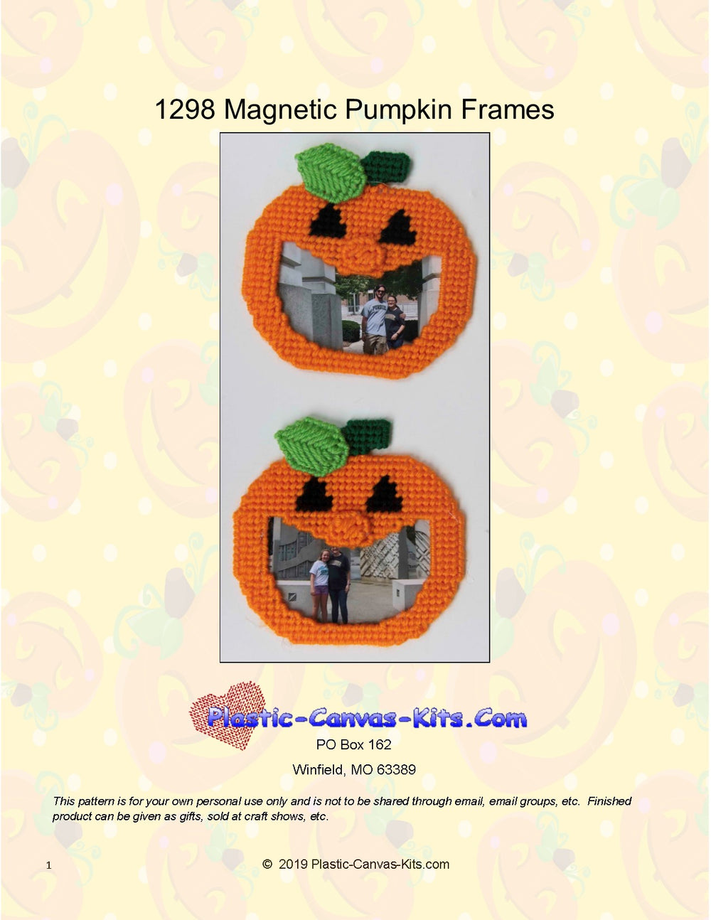 Magnetic Pumpkin Frames