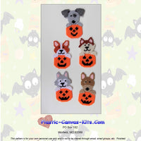 Halloween Dog and Pumpkin Magnets