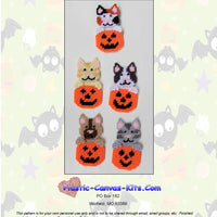Halloween Cats and Pumpkins Magnets