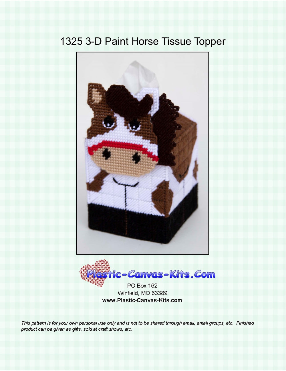 Paint Horse Tissue Topper