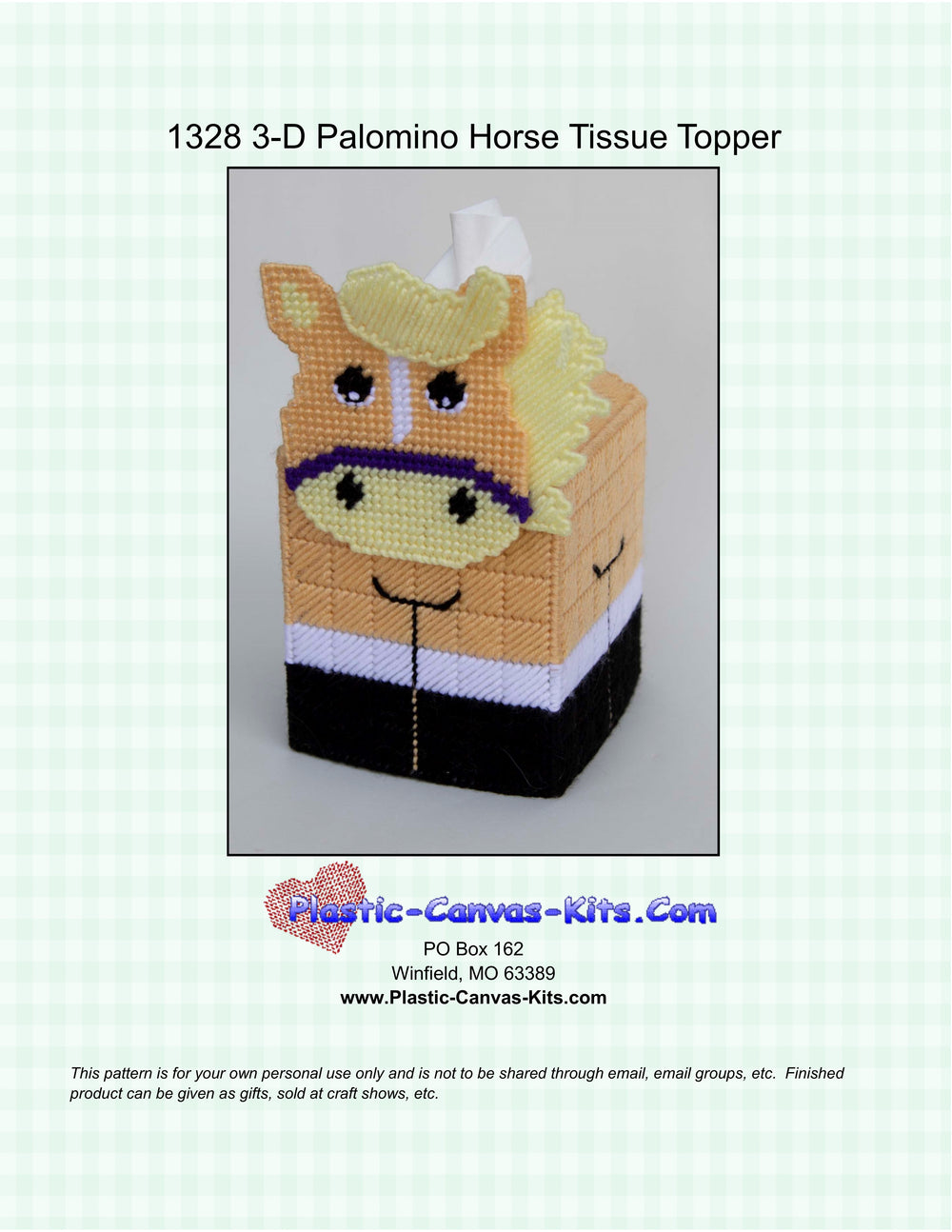 Palomino Horse Tissue Topper