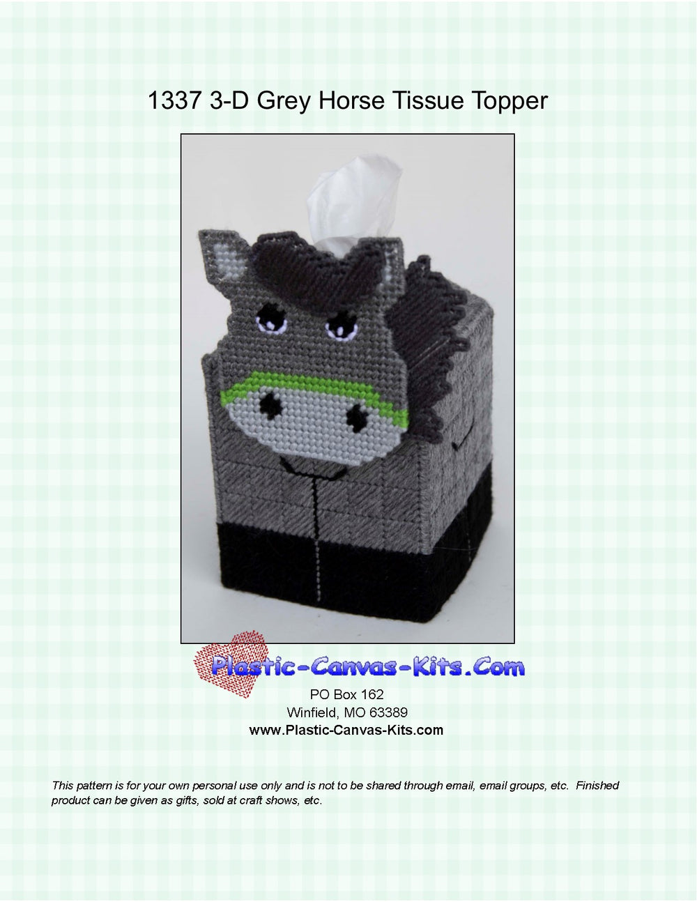 Grey Horse Tissue Topper