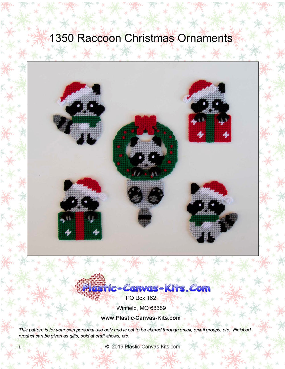 Raccoon Christmas Ornaments