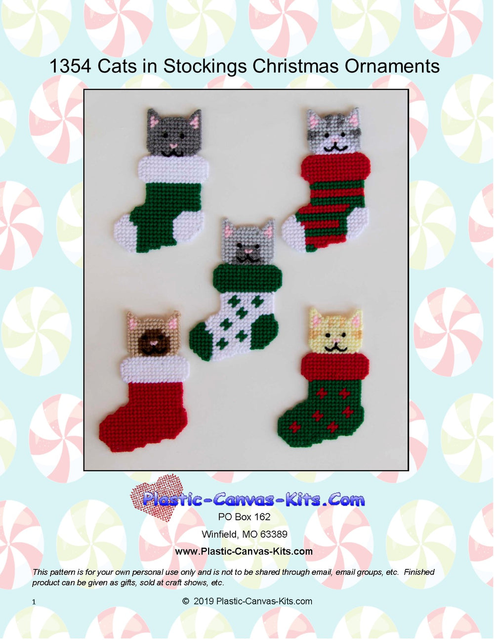 Cats in Stockings Christmas Ornaments