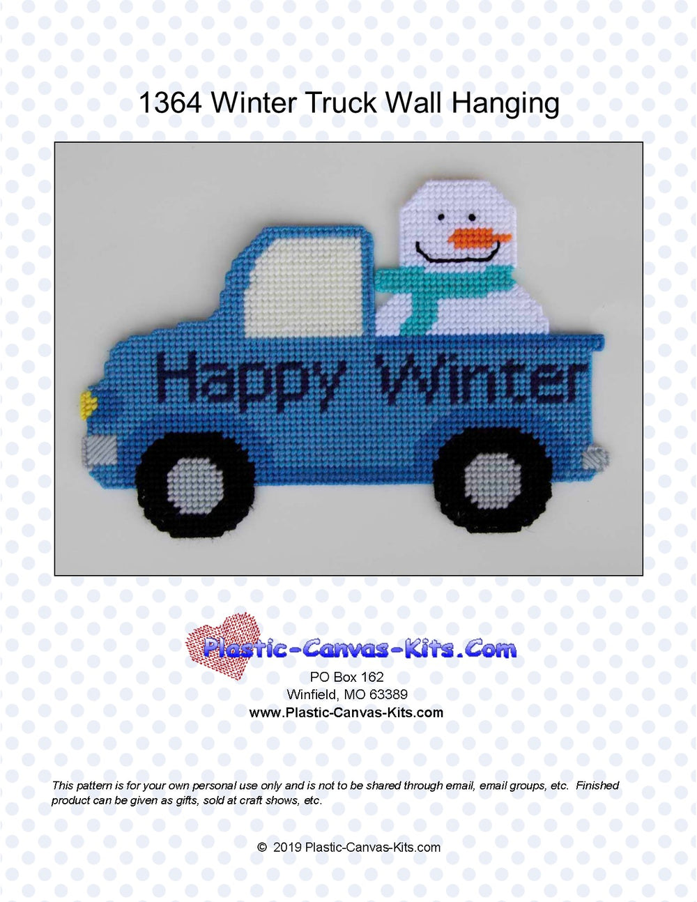 Winter Truck Wall Hanging