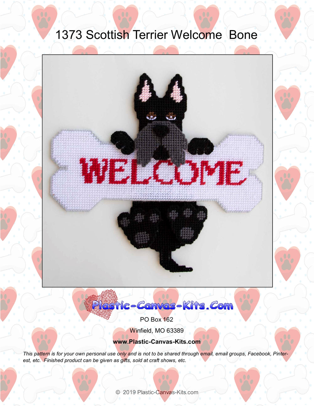 Scottish Terrier Welcome Bone