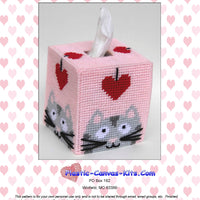 Valentine's Day Cat and Heart Tissue Topper