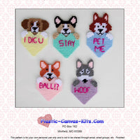 Dogs and Valentine's Day Conversation Hearts Magnets