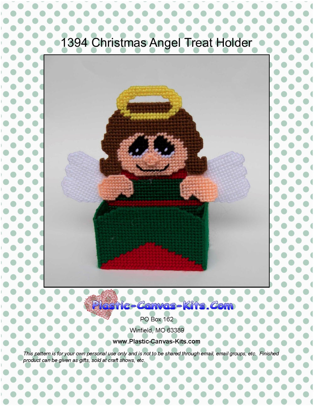 Christmas Angel Treat Holder