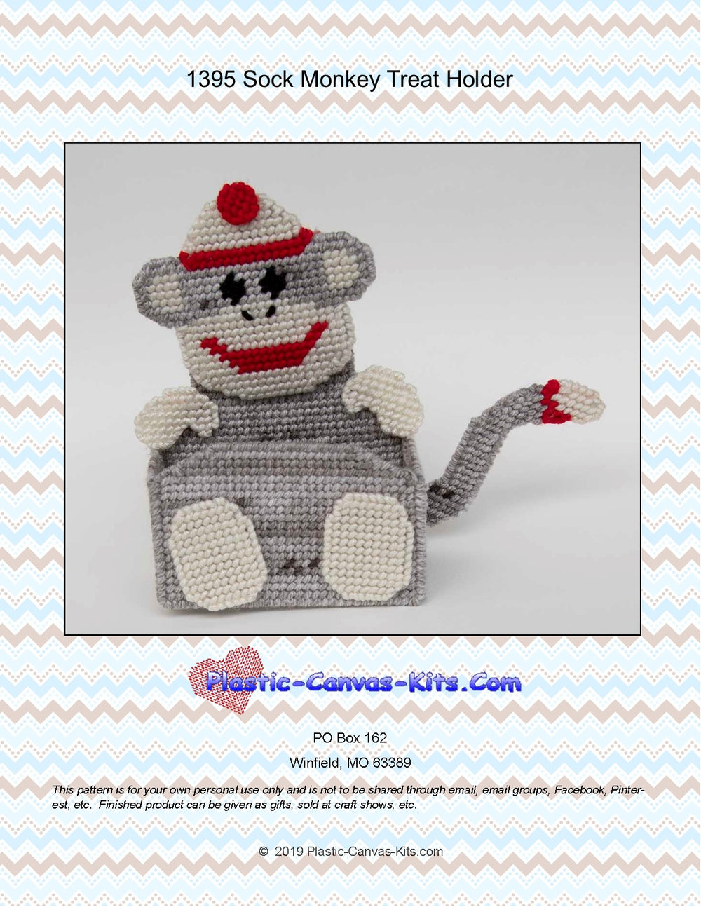 Sock Monkey Treat Holder