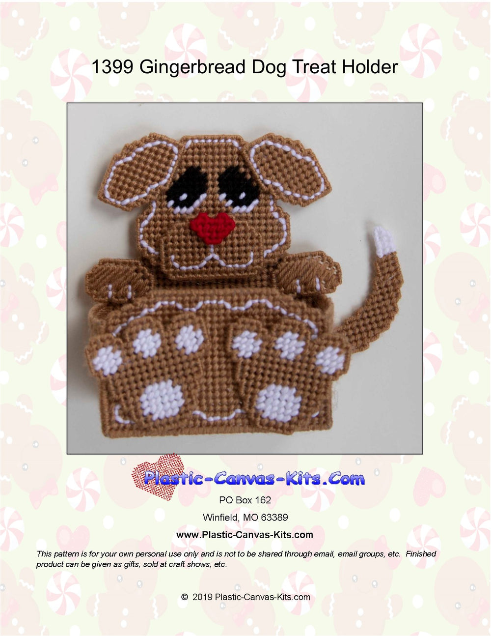 Christmas Gingerbread Dog Treat Holder