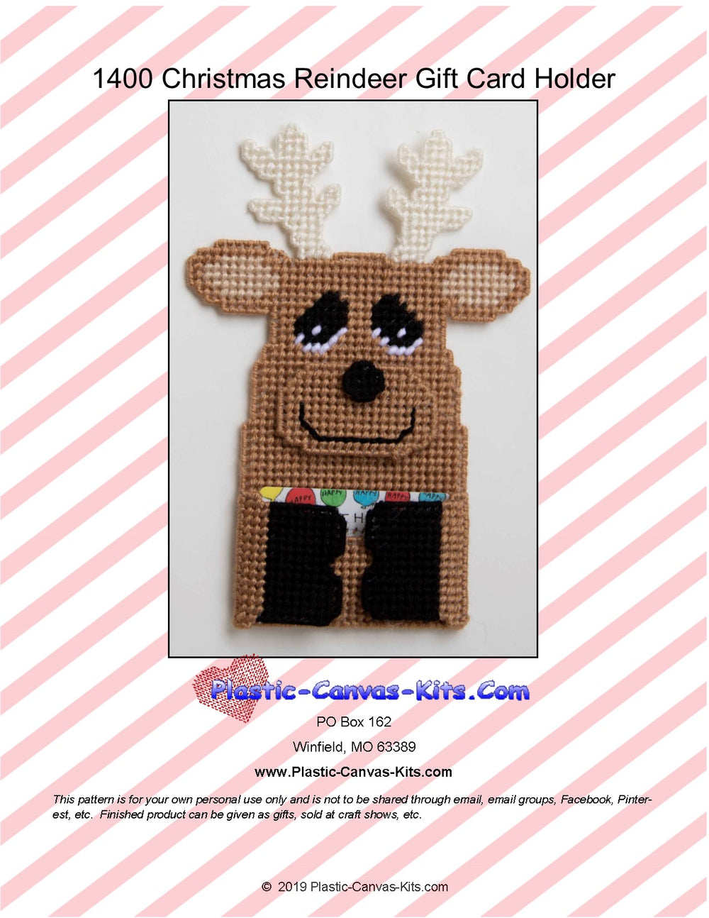 Christmas Reindeer Gift Card Holder