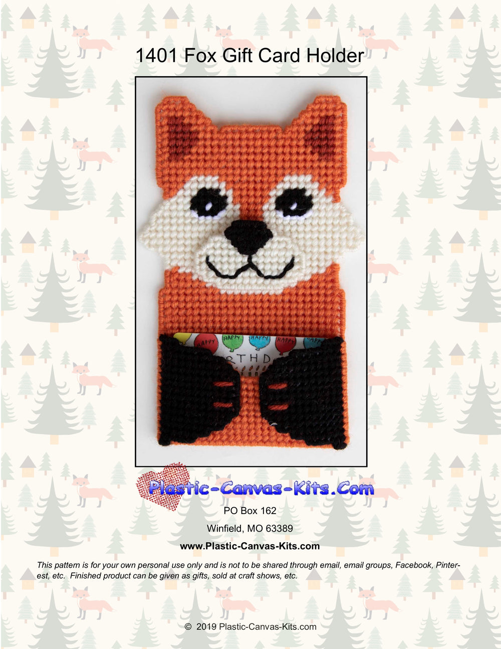 Fox Gift Card Holder