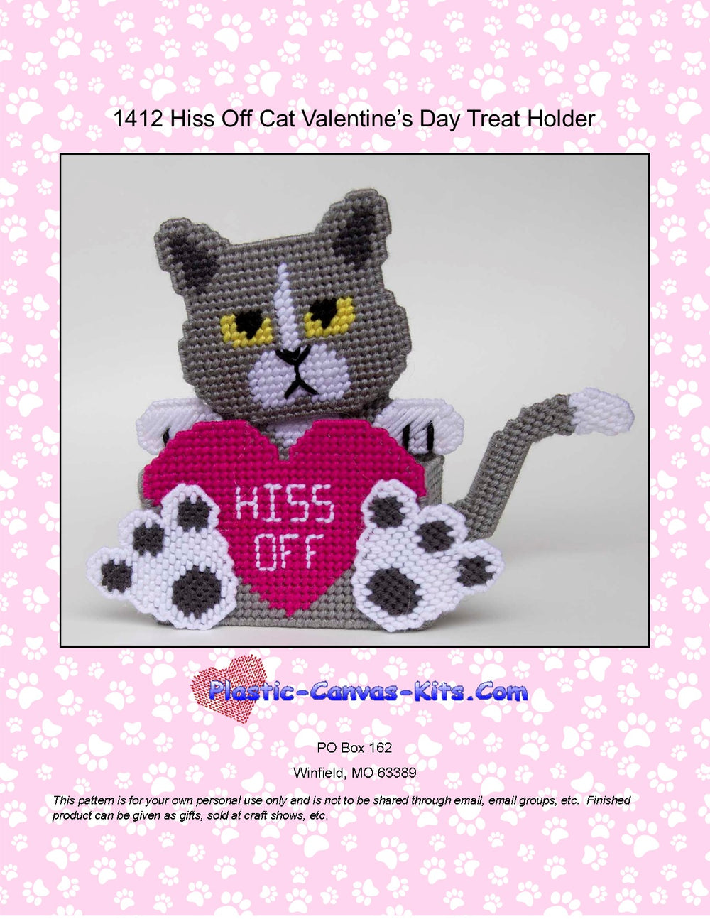 Hiss Off Valentine's Day Cat Treat Holder