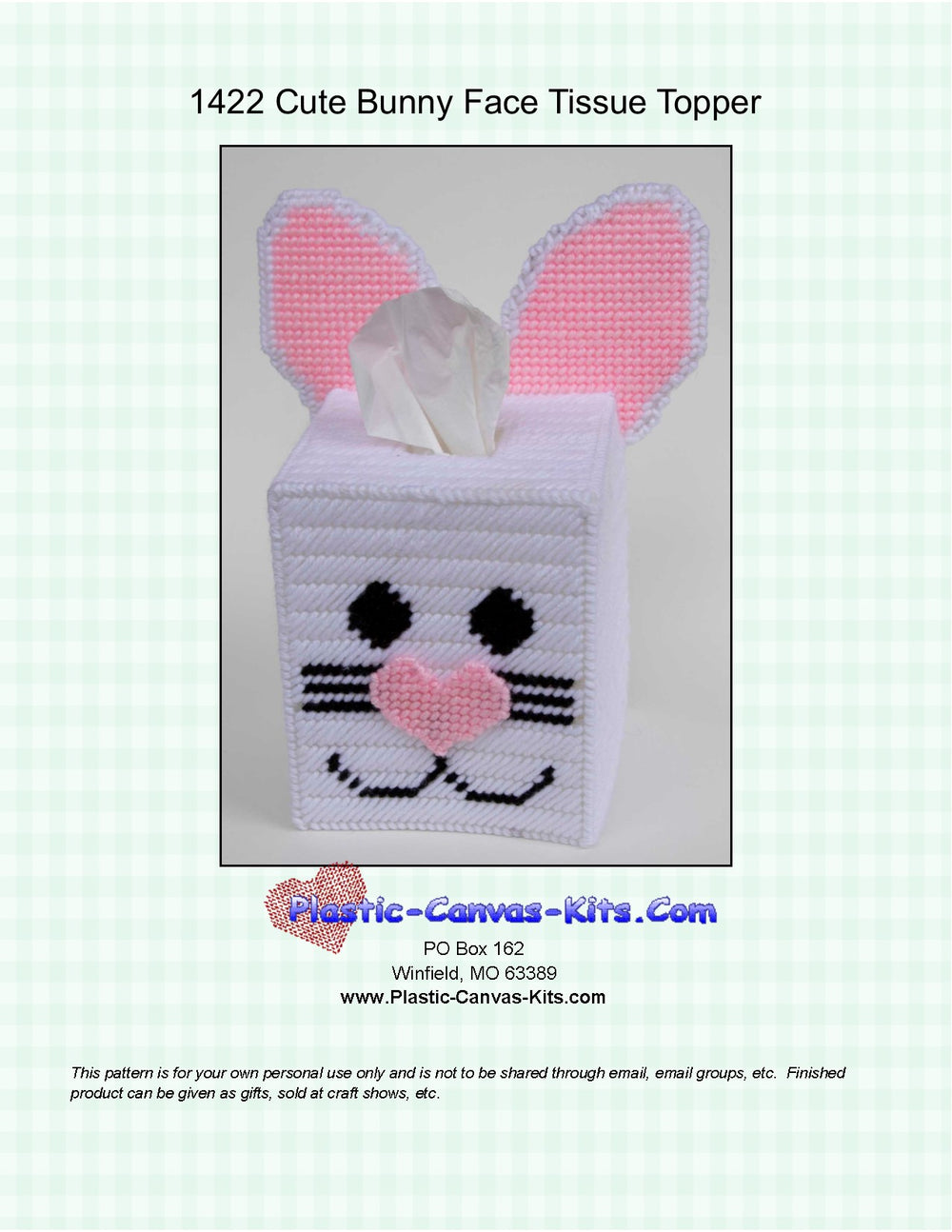 Bunny Face Tissue Topper