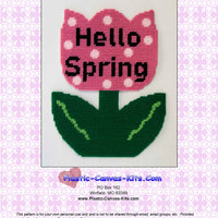 Hello Spring Tulip Wall Hanging