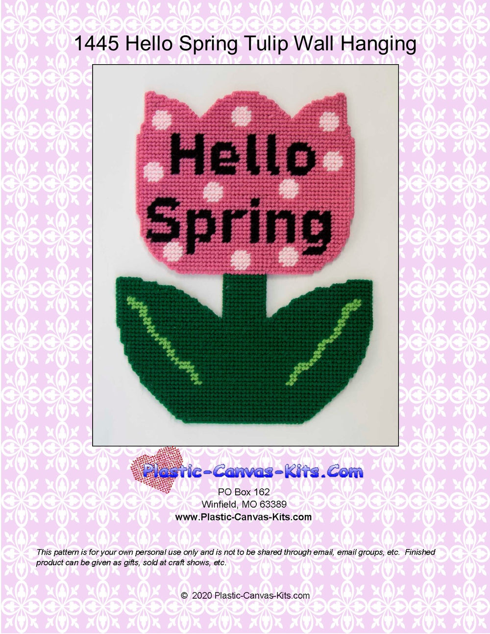 Hello Spring Tulip Wall Hanging