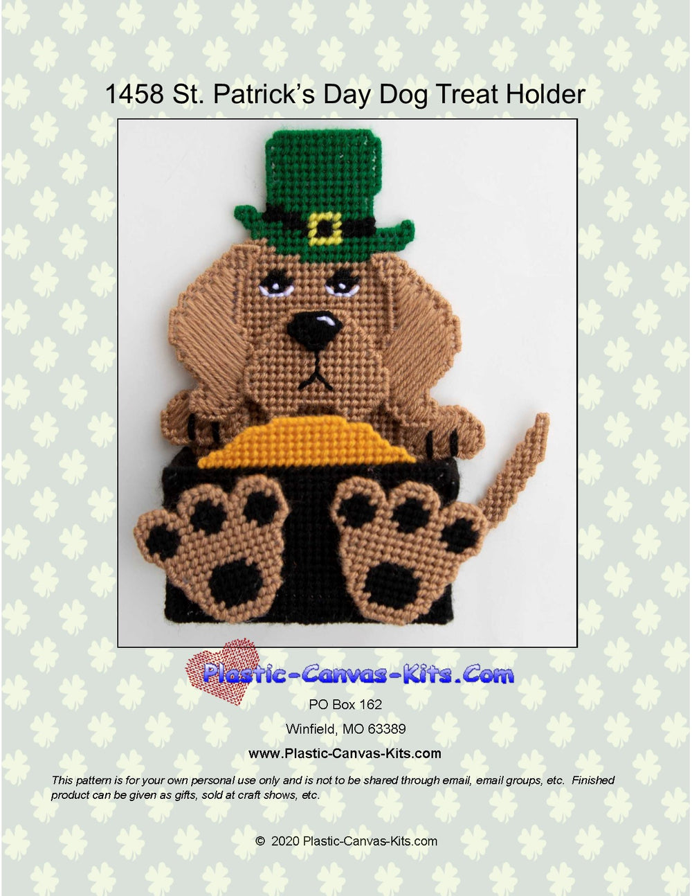 St. Patrick's Day Dog Treat Holder