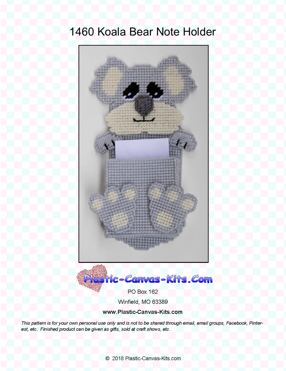 Koala Bear Note Holder