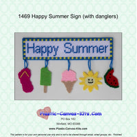 Happy Summer Sign w/ Danglers