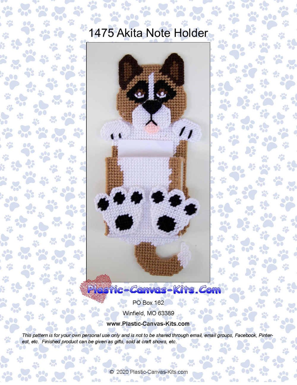 Akita Note Holder