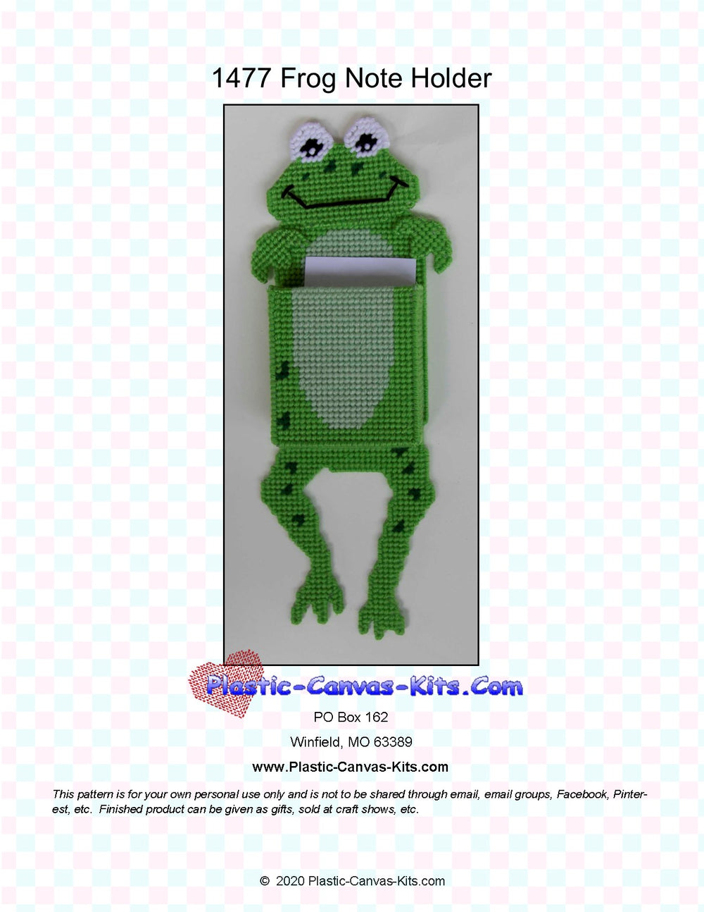 Frog Note Holder