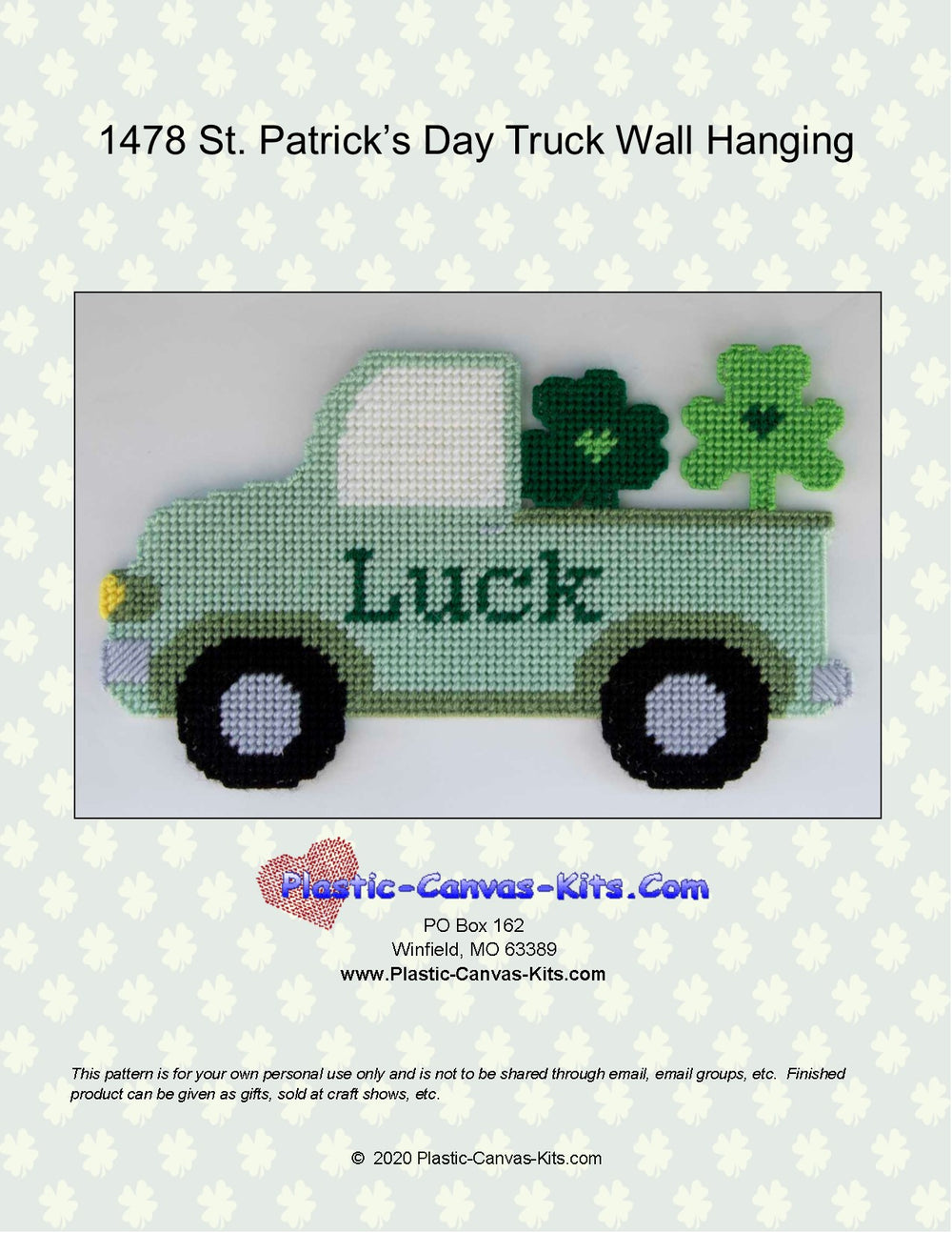 St. Patrick's Day Truck Wall Hanging