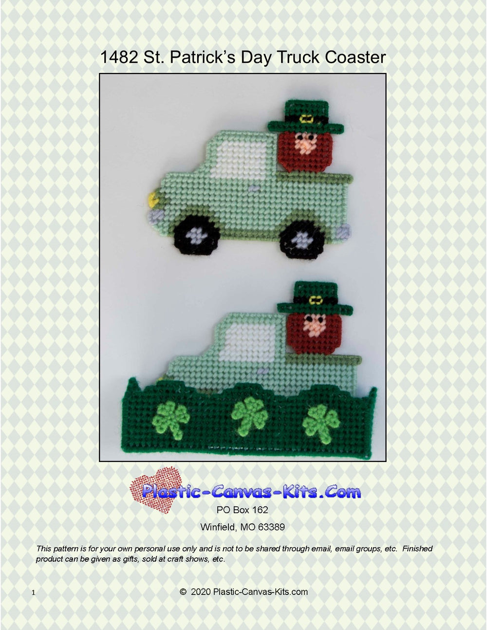 St. Patrick's Day Truck Coaster Set