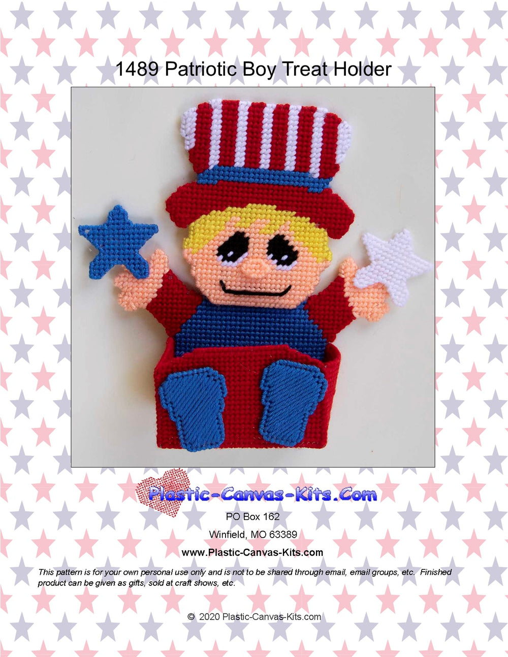 Patriotic Boy Treat Holder