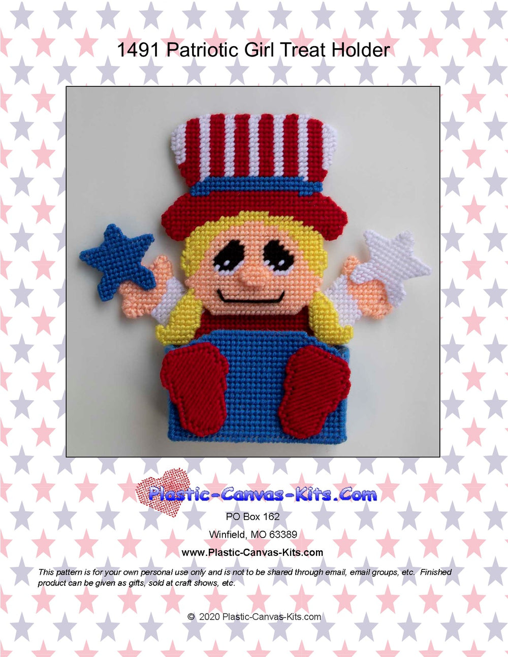 Patriotic Girl Treat Holder