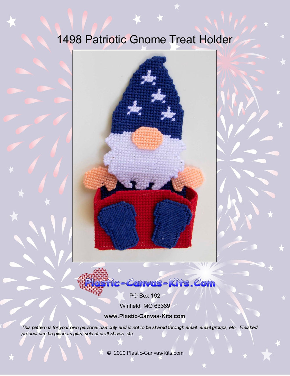 Patriotic Gnome Treat Holder