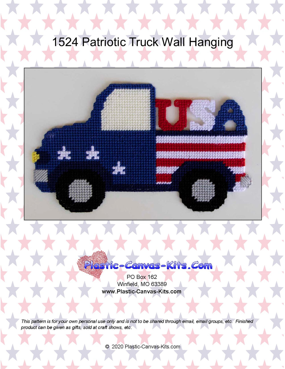 Patriotic Truck Wall Hanging