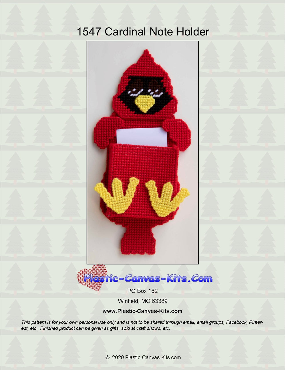 Cardinal Note Holder