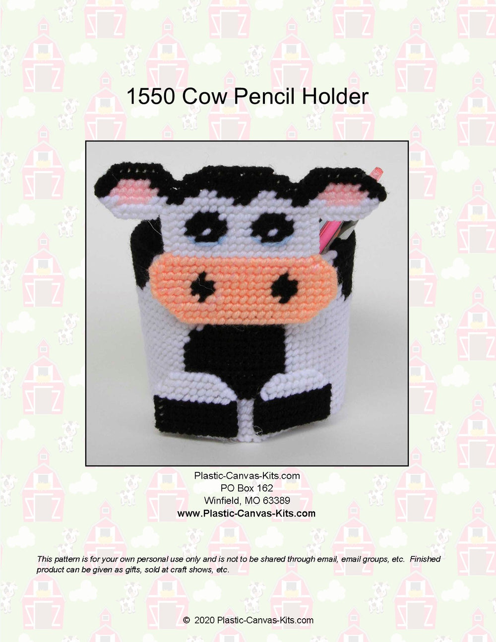 Cow Pencil Holder