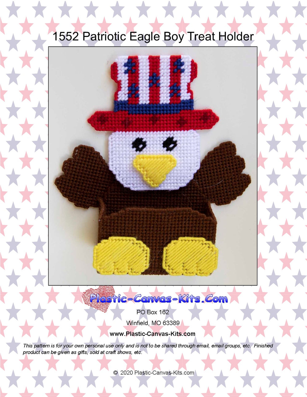 Patriotic Eagle Boy Treat Holder