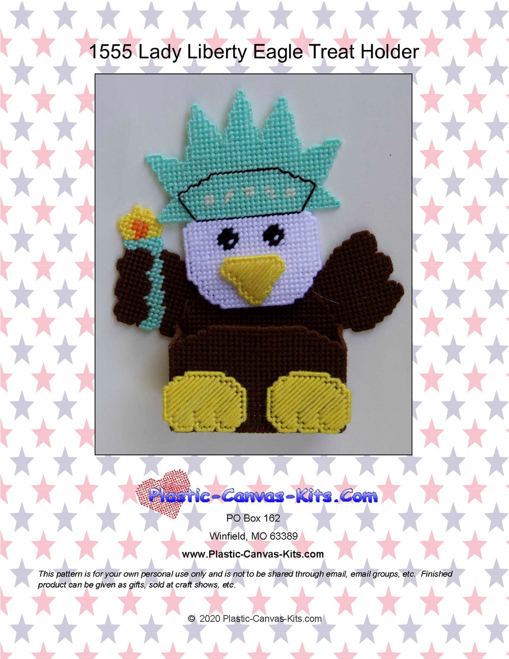 Patriotic Lady Liberty Eagle Treat Holder