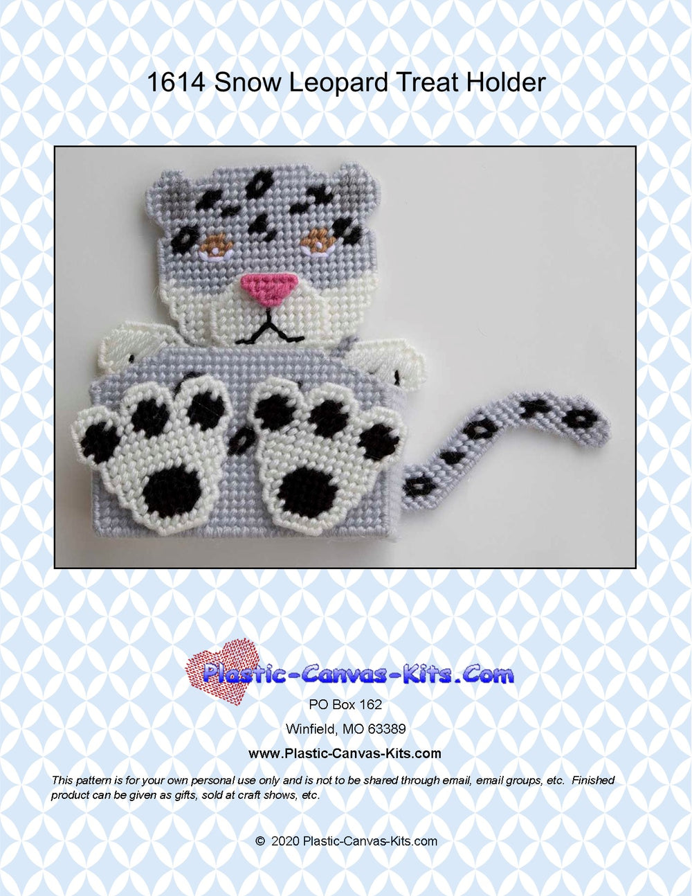 Snow Leopard Treat Holder