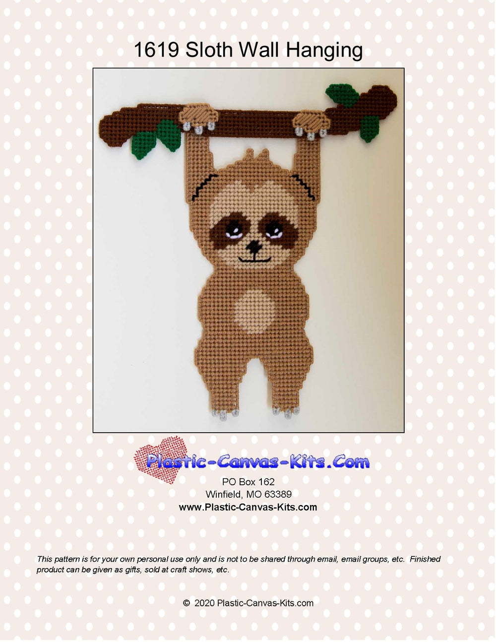 Sloth Wall Hanging