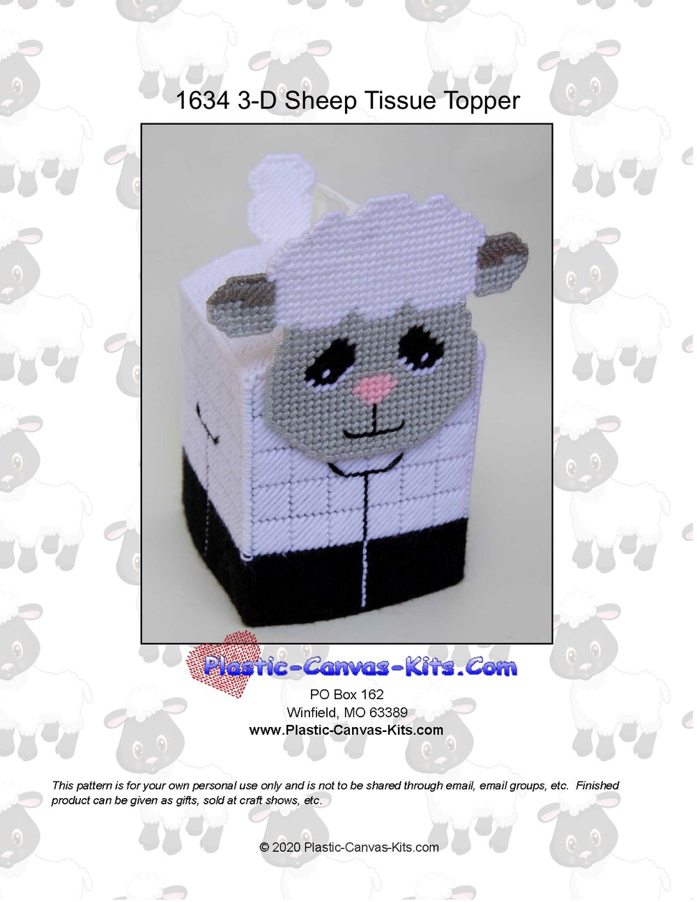 Sheep 3-D Tissue Topper