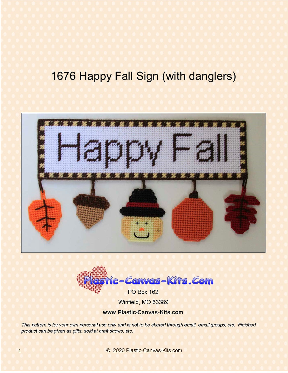 Happy Fall Sign with Danglers