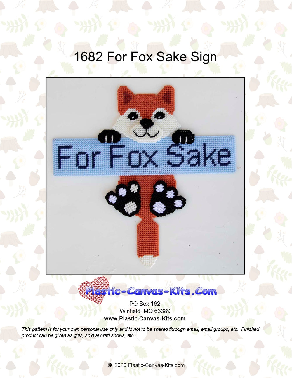 For Fox Sake Sign
