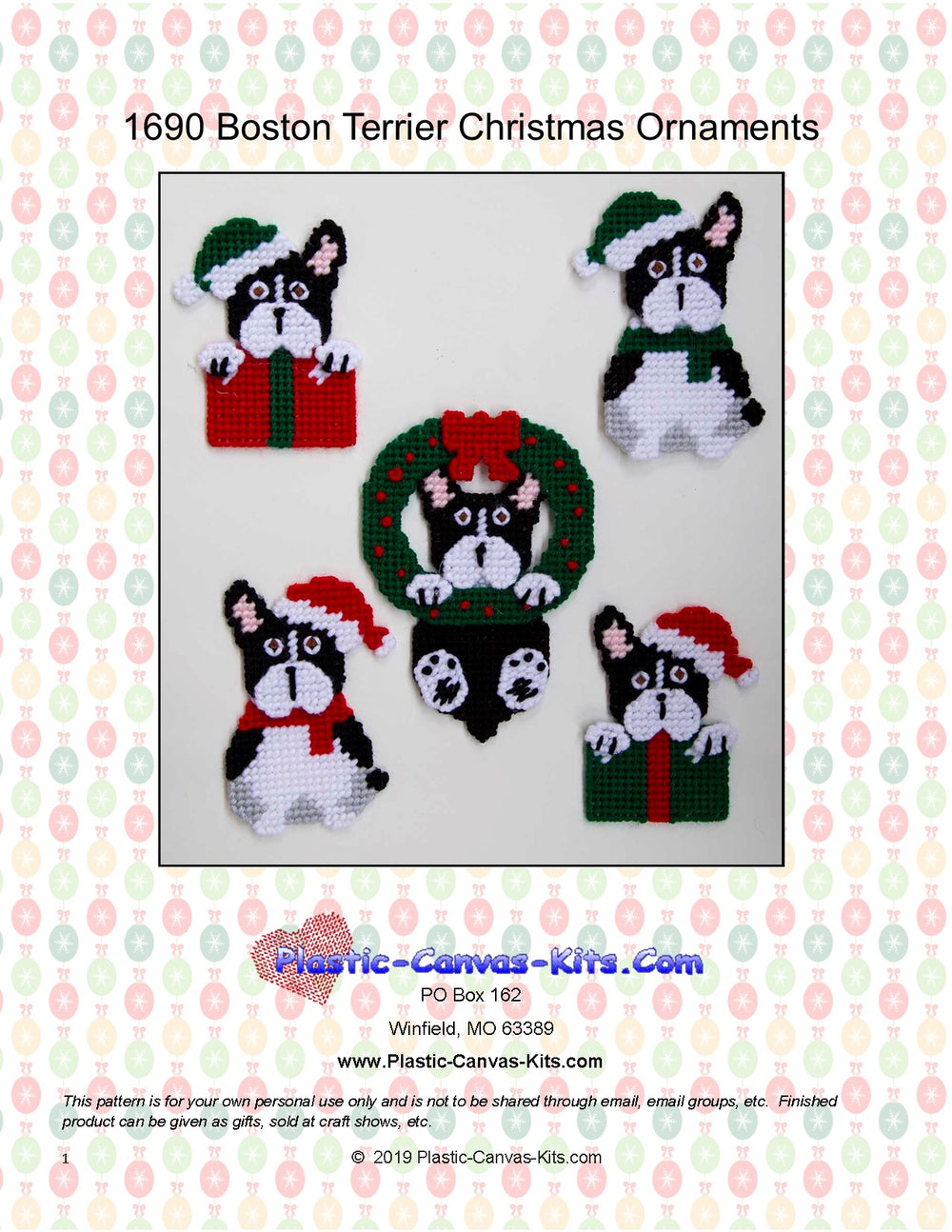 Boston Terrier Christmas Ornaments