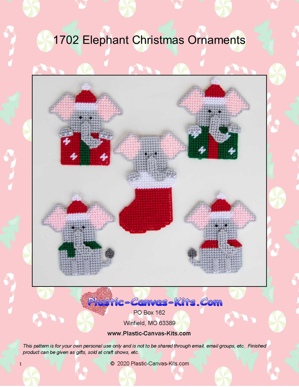 Elephant Christmas Ornaments